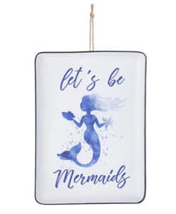 Let's Be Mermaids 9" x 12" Enamel Tray Plaque