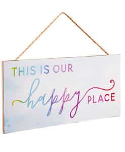 This Is Our Happy Place 12.5" x 5.5" MDF Sign
