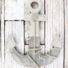 Rope Accented 15.25" X 12.25" White Wood Anchor