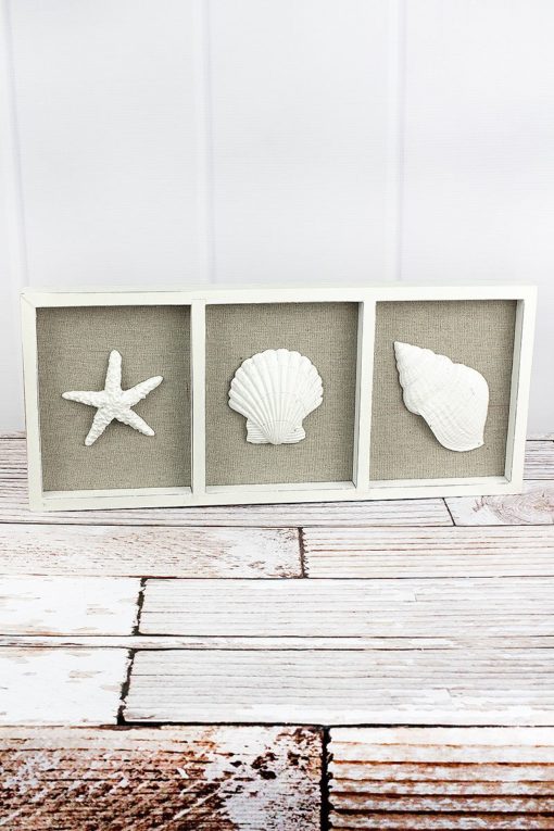 Sea Life Triple 8" x 18" Wood Framed Canvas Wall Decor