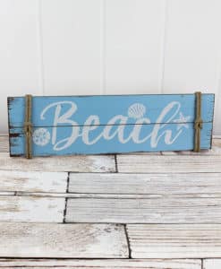 Beach Rope Accented 7.25" X 23.75" Wood Wall Sign