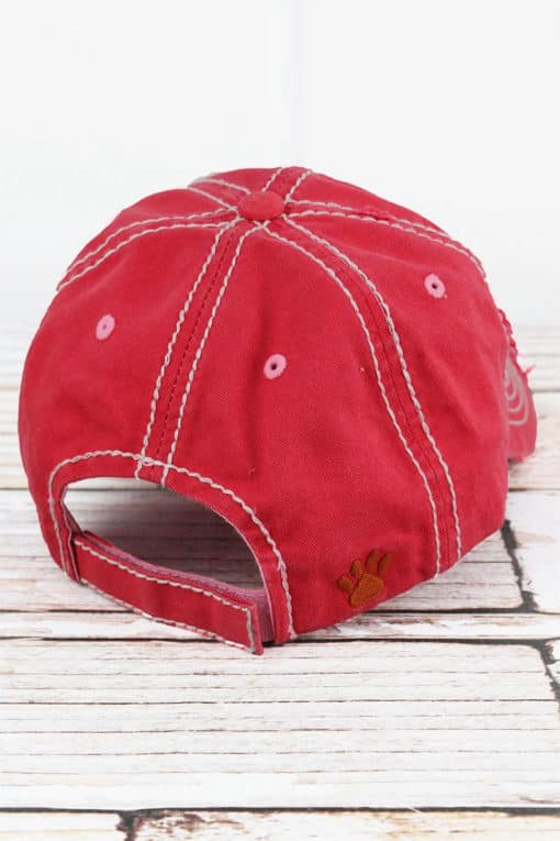 Distressed Salmon #Dog Mama Adjustable Hat