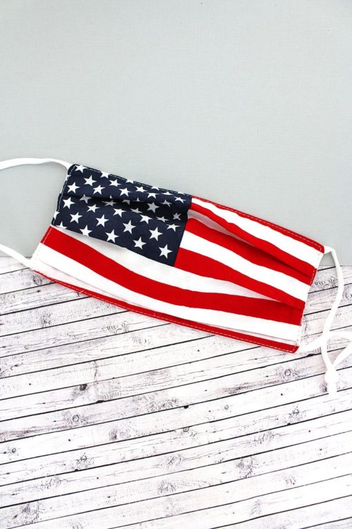 American Flag Two-Layer Pleated Fashion Face Mask