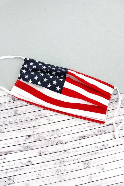 American Flag KIDS Two-Layer Pleated Fashion Face Mask