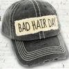 Bad Hair Day Distressed Black Hat