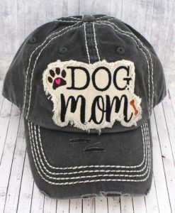 Distressed Dog Mom Black Hat