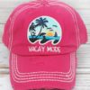 Distressed Hot Pink Vacay Mode Adjustable Hat