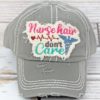 Distressed Steel Gray Nurse Hair Don't Care Adjustable Hat