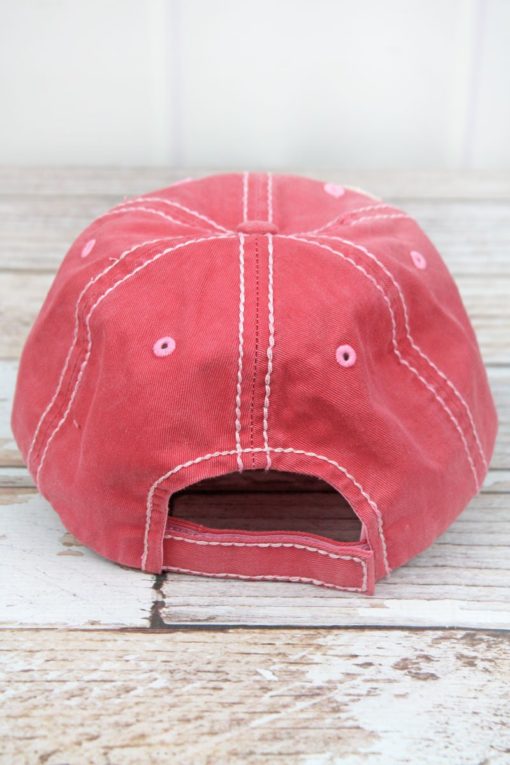 Distressed Salmon Nurse Hair Don't Care Adjustable Hat - Image 2