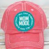 Distressed Salmon Mom Mode Adjustable Hat