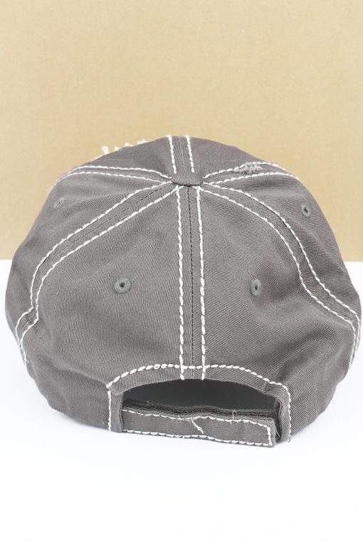 Distressed Steel Gray Super Mom Super Tired Super Blessed Adjustable Hat