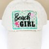 Distressed Stone Beach Girl Adjustable Hat