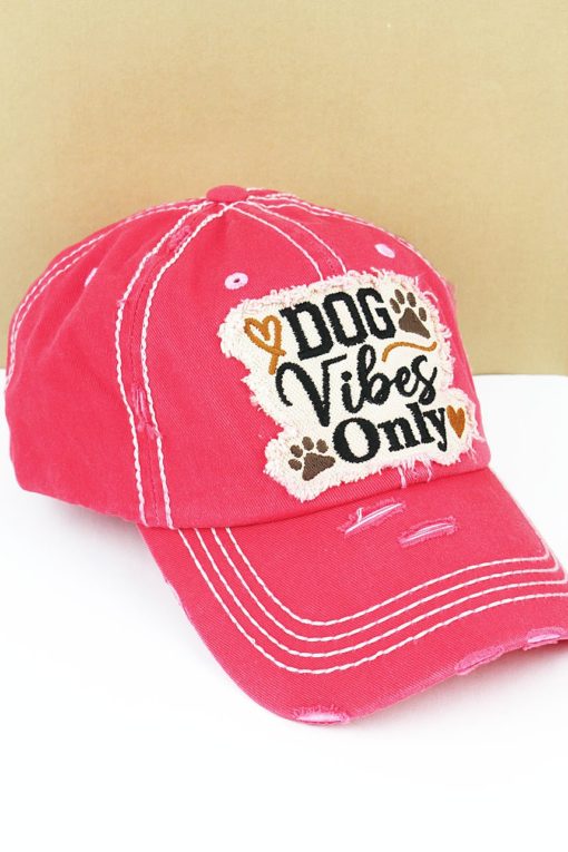 Distressed Salmon Dog Vibes Only Adjustable Hat - Image 2