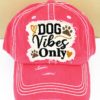 Distressed Salmon Dog Vibes Only Adjustable Hat