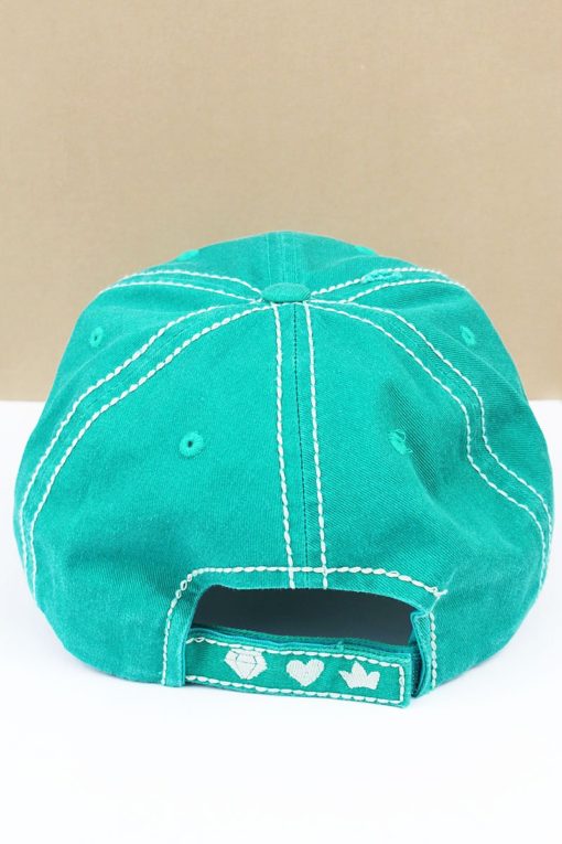 Distressed Turquoise Wife Mom Boss Adjustable Hat - Image 3