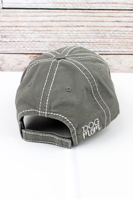 Distressed Steel Gray Dog Mom Adjustable Hat - Image 3