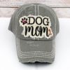 Distressed Steel Gray Dog Mom Adjustable Hat