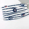 Nautical Stripes Two-Layer Pleated Fashion Face Mask