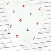 Anchors Away White Two-Layer Fashion Face Mask With Filter Pocket