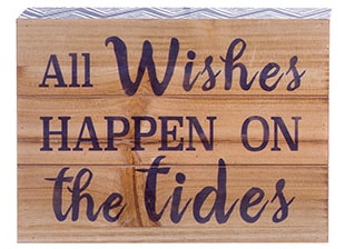 All Wishes Happen On The Tides 7.8" X 7" Tabletop Decor