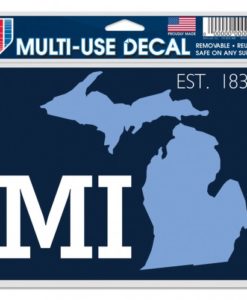 Michigan Est. 1837 Navy Multi-Use 5"x6" Decal