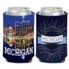 Michigan Skyline Blue Can Koozie Holder