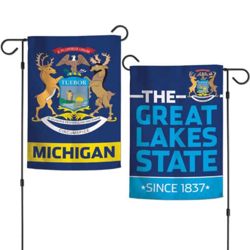 Michigan Great Lakes Blue 12.5"x18" 2-Sided Garden Flag