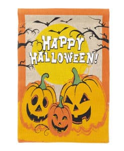 Happy Halloween 12"x18" Burlap Garden Flag