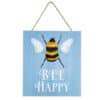 Bee Happy Spring MDF Sign Wall Decor 7" X 7.5"