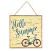 Hello Summer MDF Sign Wall Decor 8.5" X 8.5"