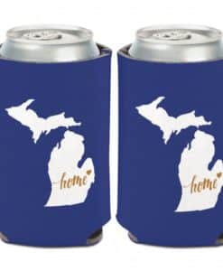 Michigan Home Navy Can Koozie Holder