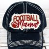 Distressed Navy Football Mama Adjustable Hat