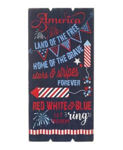 Patriotic MDF Wall Plaque 11.7" x 23.7"