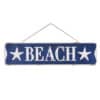 Blue & White Metal Beach 23" Wall Sign