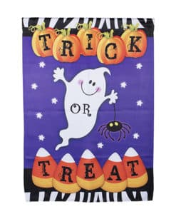 Halloween Trick or Treat Ghost 28" x 40" Garden Flag