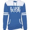 Michigan Lake Life Women's Blue Varsity Fleece Hoodie