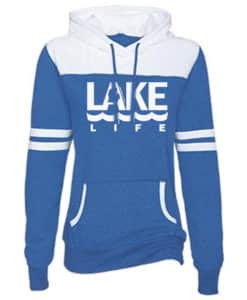 Michigan Lake Life Women's Blue Varsity Fleece Hoodie