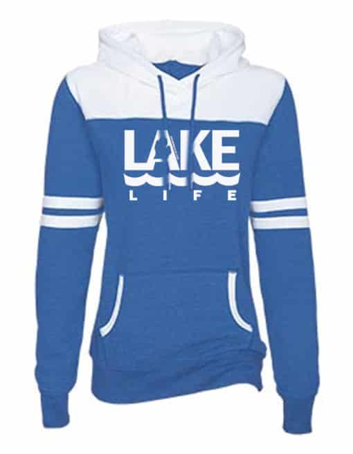 Michigan Lake Life Women's Blue Varsity Fleece Hoodie