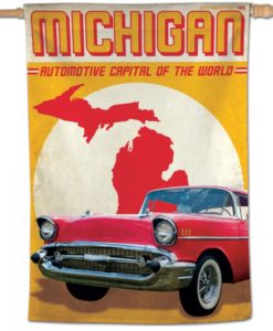 State of Michigan Automotive Capital 28"x40" Vertical Flag