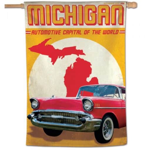 State of Michigan Automotive Capital 28"x40" Vertical Flag