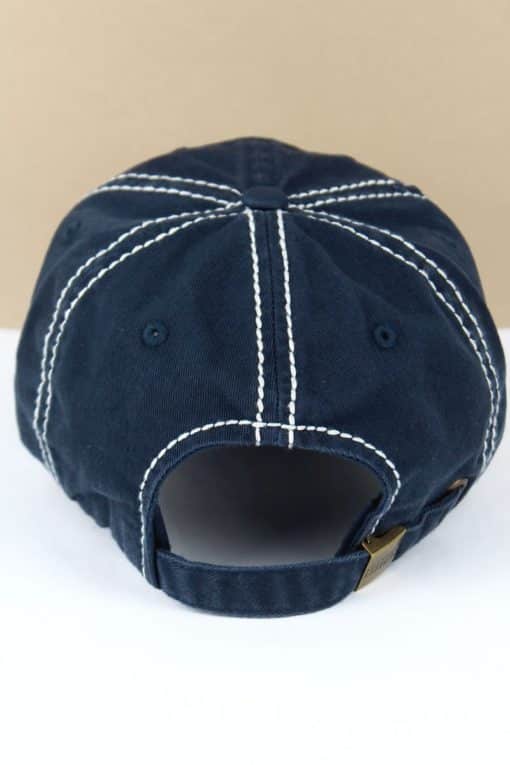 Distressed Patriotic USA Flag Navy Adjustable Hat - Image 2