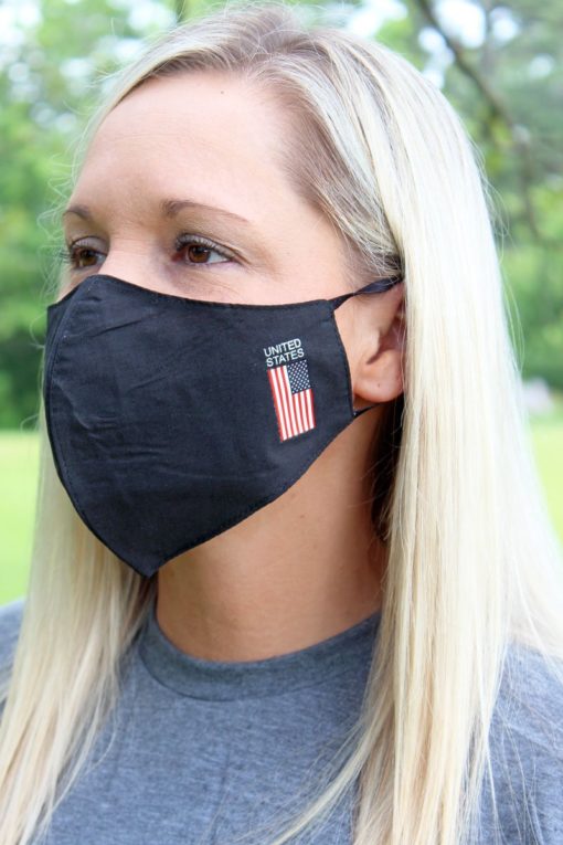 American Flag United States Two-Layer Black Fashion Face Mask