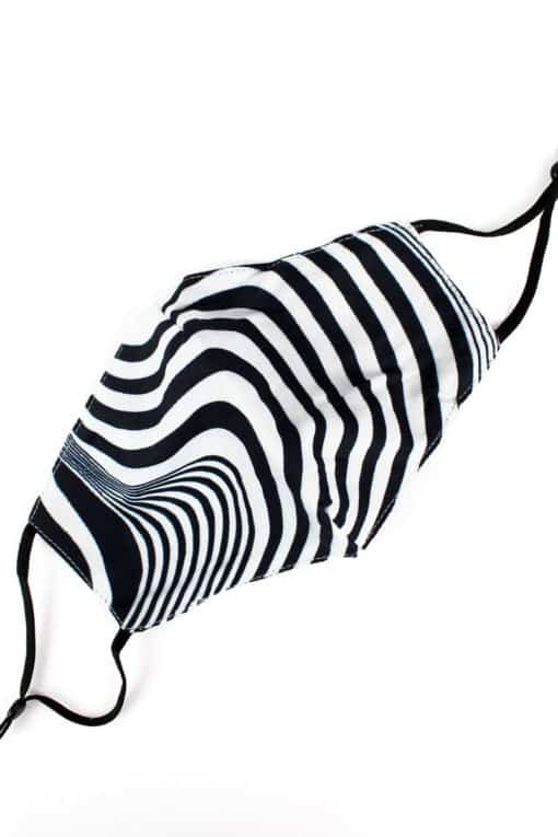 Zebra Black and White Two-Layer Fashion Face Mask With Filter Pocket
