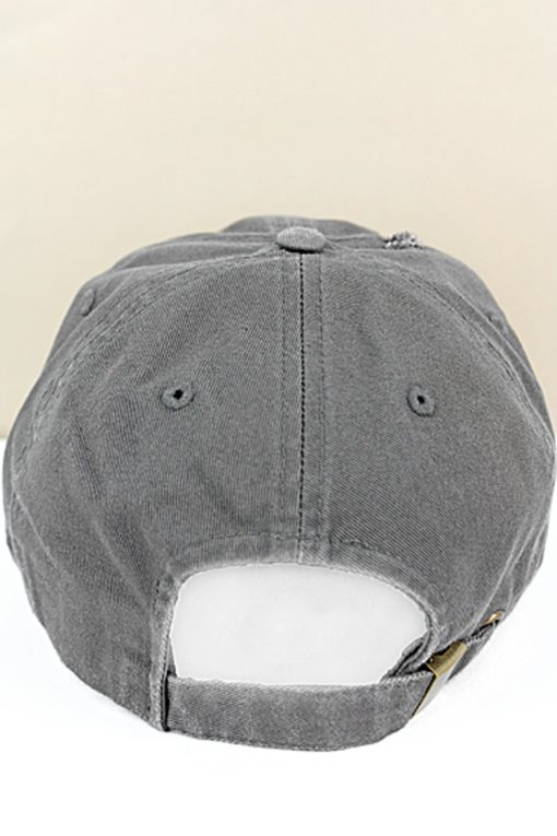 Distressed Dark Gray Thin Blue Line Tactical Flag Adjustable Hat - Image 2