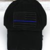 Distressed Black Thin Blue Line Tactical Flag Adjustable Hat