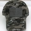 Distressed Black Camo American Flag Adjustable Hat