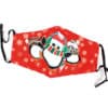 Christmas Penguin Red Fashion Face Mask With Quilted Filter Pocket