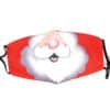 Santa Christmas Red White Fashion Face Mask With Quilted Filter Pocket