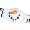 Snowman Christmas White Fashion Face Mask With Quilted Filter Pocket