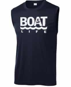 Boat Life Men's Navy Competitor Anchor Tank Top Sleeveless Tee